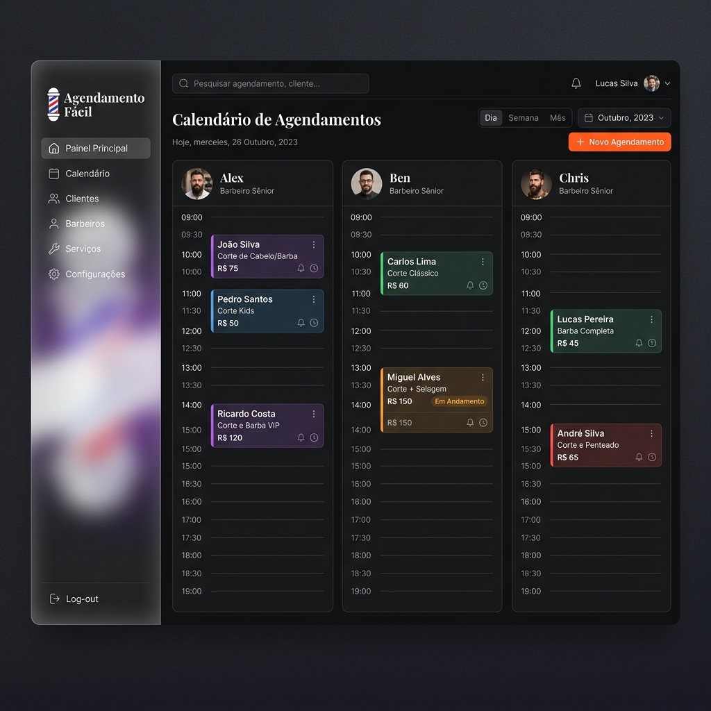 Dashboard Agendamento Fácil BR